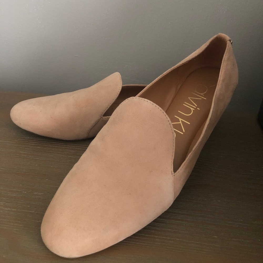 Calvin Klein beige work flats